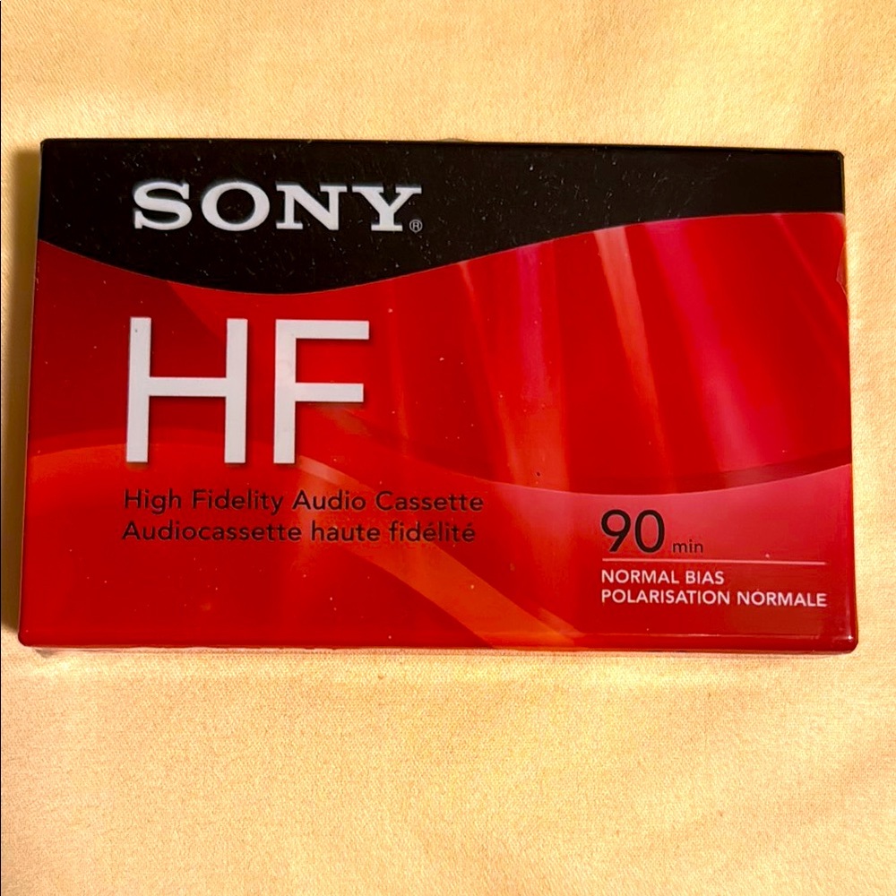 Sony HF 90 Minute Audio Cassette Tape NEW in wrapper and case